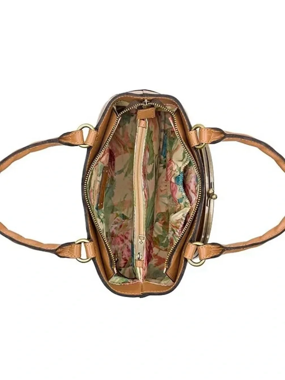 Patrica Nash Angela Leather Satchel with Seashell Scarf Tooled - NWT